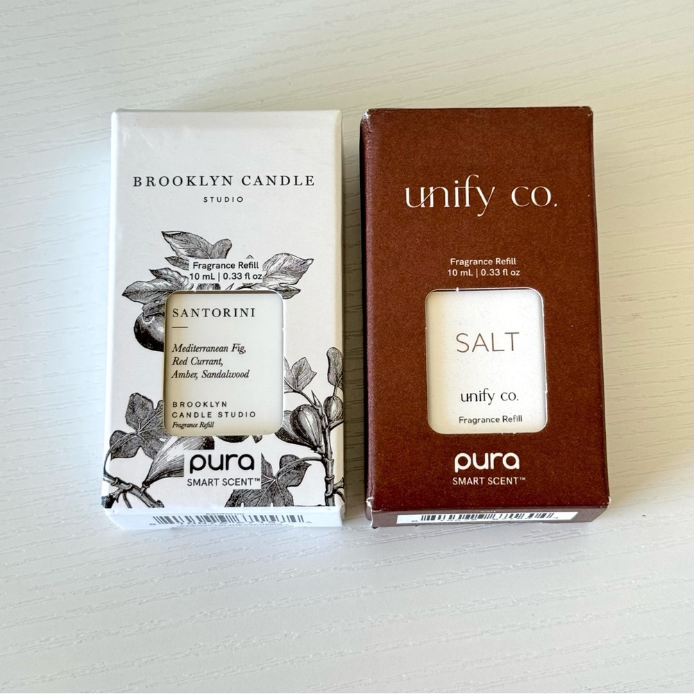 NEW! PURA Home Scent, 2 Pcs Set, Salt and Santorini